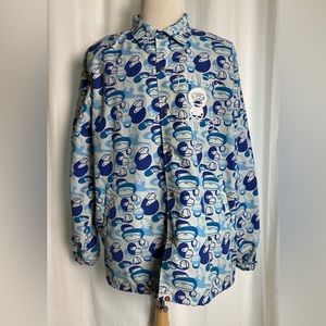 Vintage A Bathing Ape Bape 2006 Blue Camo Baby Milo Snowboarding Jacket XL Rare